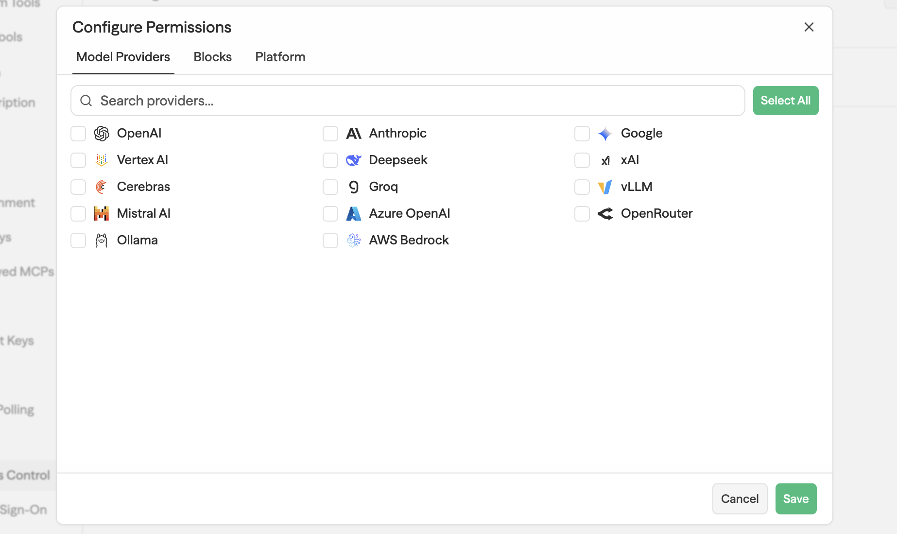 Model Provider Restrictions